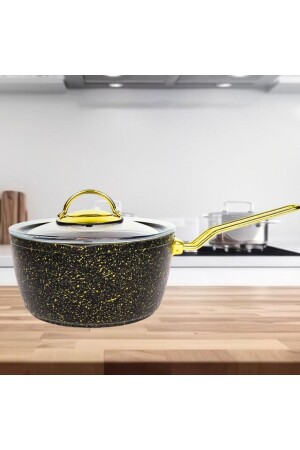 18 Cm Gold Stone Ezme Seri Kapaklı Sütlük Sosluk 1-6 Lt - Evren