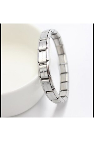 18 Cm Italian Charm Silver Detailed Nomination Model Stainless Steel Bracelet - 1