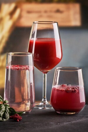 مجموعة من النظارات المنزلية من النبيذ المريخ - مجموعة من النظارات المياه 18 قطعة. Fma07174 Fma208728 Fma04351 368 pb - Paşabahçe