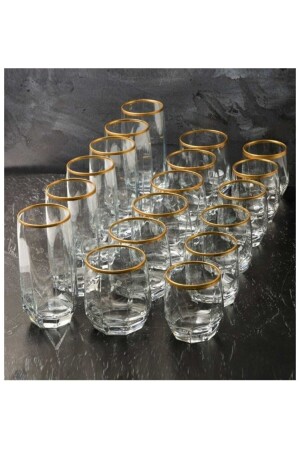 18-teiliges Wasserglas-Set (Gold vergoldet) - 2