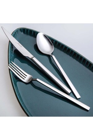 1800 6 Kişilik 24 Parça Tatlı Çatal Kaşık Bıçak Takımı 500.01.01.6926 - Jumbo