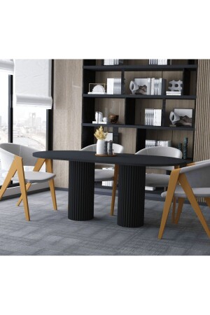 طاولة تناول طعام طوالي ذات تصميم خاص من منطقة المنطقة المختلفة 180*90 طاولة غرفة المعيشة - Seyvey Dizayn