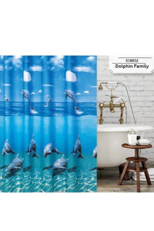 م.ن.ز-دولفين الحمام الستائر الحمام الستائر 180x200 سم BP8852-180X200 - Prado