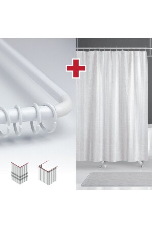 الستارة الحماماتية ذات الوصول الهدية 180x200 سم الستارة الحماماتية ذات الاوجه الواحدة - الستارة الهدية - Tropikhome