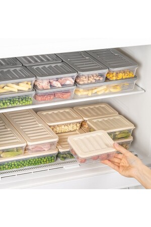 18'li Renkli Buzdolabı Düzenleyici Buzluk Ve Mikrodalga Saklama Kabı 2x2400-4x1200-4x1170-8x600 ml - 3