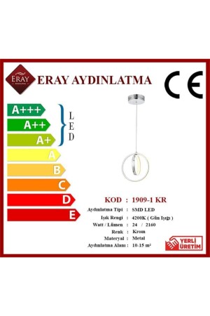 1909-1 Krom Tekli Led Avize 1909-1 KR - 4