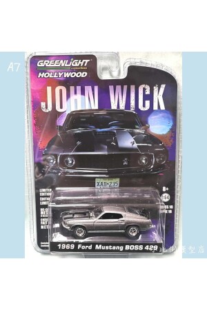 1969 Ford Mustang Boss 429 1-64 Model Araba John Wick mk48 - 1