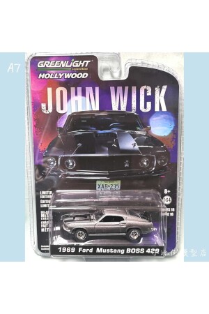 1969 Ford Mustang Boss 429 1-64 Model Araba John Wick mk48 - 2