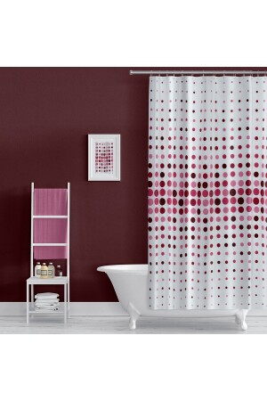 الستائر من غرفة المرحاض الزهرة بولكا دوت جناح واحد 1x110x200 الستائر من دش - Zethome
