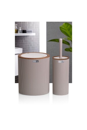 مجموعة ملحقات حمام من 2 - بيج 03OKN139 - Okyanus Home