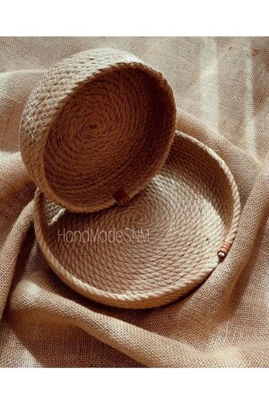 مجموعة من السلة المزخرفة المزخرفة المزخرفة 2 حزمة - 1 فئة A جودة منظمة السلة المزخرفة - منظمة حمام السلة المزخرفة - Handmadesnm