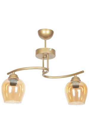 فوجي-منز تصميم عصري فيجري القضية العسل الزجاج غرفة المعيشة - المطبخ - غرفة النوم 2 قطع الشنارة فوجيا110 - Fer Avize