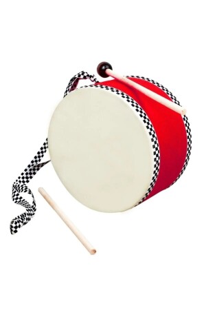طبل من الجلد معلق للأطفال طبل من الجلد 2 طبل من الجلد 17 سم طبل أحمر - Çağrı