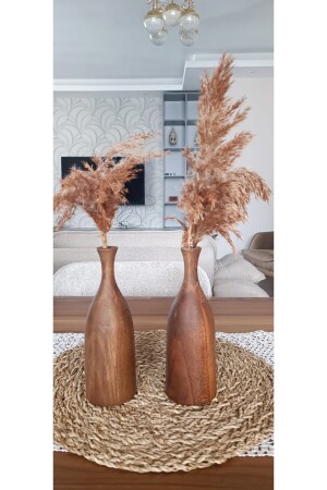 مجموعة من الخشب من الزهور في الزهور من مقاس 2 20 سم - Wotrart