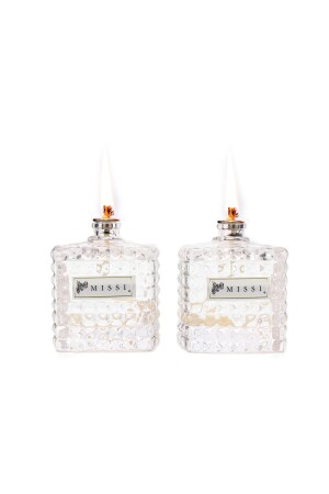 مجموعة من 2 مادة من الفانيلا السوداء ذات الروائح المربعة للكريستال الزجاجي المضيء مجموعة من 2x100 مل KNDOVL3 - Missi