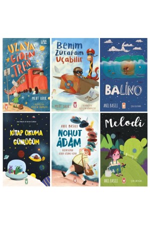 2-3-4. Sınıf 6'lı Okuma Seti - Uzaya Giden Tren - Benim Zürafam Uçabilir-balino- Melodi - Nohut Adam gençkitap1623896129836912 - Timaş Çocuk