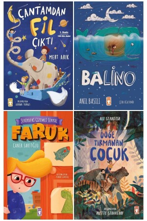 2-3-4. Leseset für das Klassenzimmer / Ein Elefant kam aus meiner Tasche – Wal – Faruk – Der Junge, der in den Himmel klettert 300523-9786050846911 - Timaş Çocuk