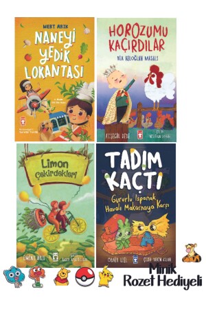 2. 3. Sınıf Okuma Seti 4 Kitap Naneyi Yedik Lokantası-Horozumu Kaçırdılar-Limon Çekirdekleri-Tadım K - 1