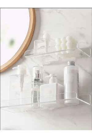 مجموعة من رف الحمام غير المرئية من 2 - 30 سم + 20 سم - Pleksi Atölyesi