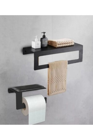 مجموعة من المعدات من 2 30 سم مُدحوب ومُلصق رف المطبخ ورق المرحاض MTL_TVLTBNY_AKS0001 - HVNGROUP