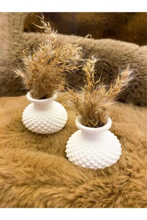 مـنز-ديكورات 2 قطع صغيرة بيضاء 4 سم فاصوليه منزل غرفة المعيشة إزياء - Bnge Ticaret