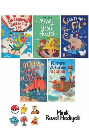 (منز) واحد و 2، قراءة في الفصل الدراسي مجموعة من 5 كتب حيث كان ديناصورى مختبئاً - Timaş Çocuk