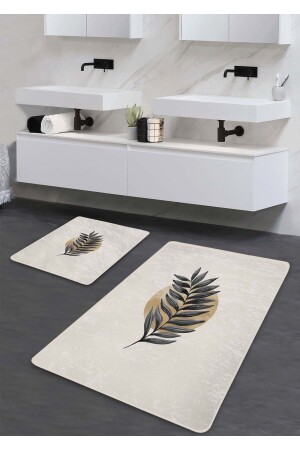 مقعد حمام من 2 قطع قابل للغسيل من قاعدة من دون زوال - أوبال على شكل 60*100 سم - 50*60 سم - Pilloveland