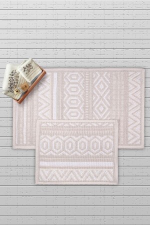 كأس من القطن الطبيعي المطبخ المسبح المجموعة من 2 60x100 50x60 سم - أبيض - Bluenity