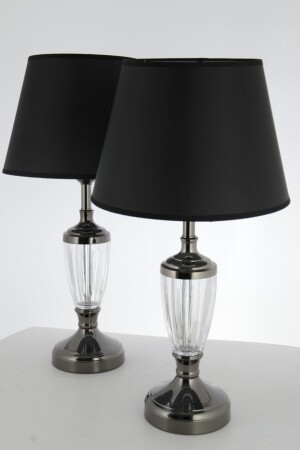 مـنـز-جاسمين - 2 قطع بلاتين - لـمـظلة شمع سوداء - AbajurAksesuar