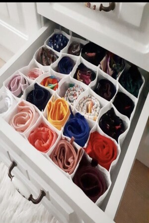 2 Stück Waben-Organizer mit 30 Fächern (Socken, Unterwäsche, Gürtel). - Genel Markalar