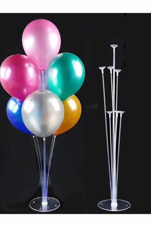 2 Adet Balon Süsleme Standı 7li Çubuklu Ikili Set Ayaklı Stand - 7