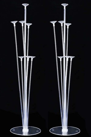 2 Adet Balon Süsleme Standı 7li Çubuklu Ikili Set Ayaklı Stand - Parti Dolabı