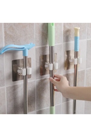 2 Adet Duvara Monte Mop Ve Paspas Tutucu Gold - Şuşa Butik