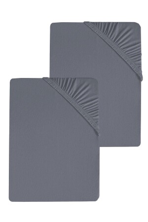 2 Adet Düz Pamuklu Çift Kişilik 200 x 200 cm Lastikli Penye Çarşaf - Cotenconcept