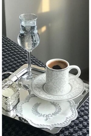 2 Adet Kare Çay Kahve Servis Sunum Tepsisi VP256990 - 5