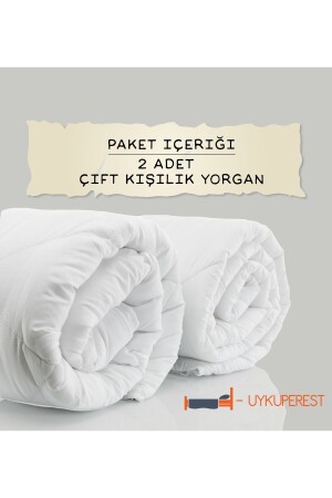 2 Adet Microfiber Çift Kişilik Yorgan - 2'li Microfiber Çiftkişilik Yorgan Seti Rollpack - 3