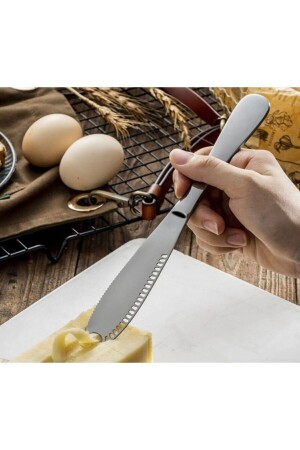 2 Adet Modern Tereyağı Bıçağı Kahvaltı Bıçağı - 2'li Bal - Kaymak - Tereyağı Bıçağı - 5