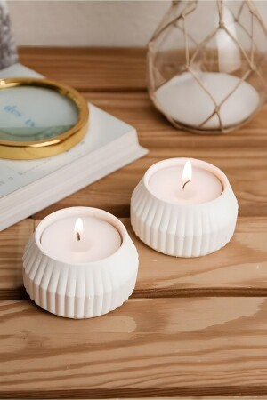 2 adet mumluk ve 2 adet tealight mum Seti - 2