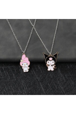 2 Adet My Melody Ve Kuromi Best Friends Çiftli Kolye Bff Arkadaşlık Kolyesi - 2