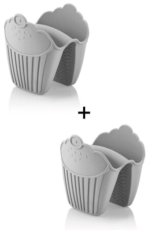 2 Adet Silikon Fırın Eldiveni Tutucu Isı Yalıtımlı Mikrodalga Fırın Tencere Tepsi Tutmaç Seti Gri - Enashop