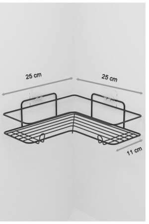 2 Adet Yapışkanlı Banyo Rafı- Paslanmaz Banyo Rafı- Banyo Düzenleyici Raf - 5