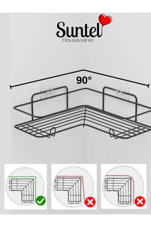 2 Adet Yapışkanlı Banyo Rafı- Paslanmaz Banyo Rafı- Banyo Düzenleyici Raf - 7