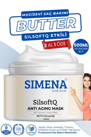 2 Al 1 Öde Silsoftq Butter 9 Farklı Yağ Içeren Besleyici Onarıcı Saç Bakım Maskesi Avantaj Boy 500ml 788 - 1