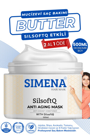 2 Al 1 Öde Silsoftq Butter 9 Farklı Yağ Içeren Besleyici Onarıcı Saç Bakım Maskesi Avantaj Boy 500ml 788 - 2