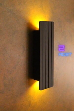 مصباح الليل (سيميم-مات-أمبر أسود) 2 قطعة AP00002P - Emriba