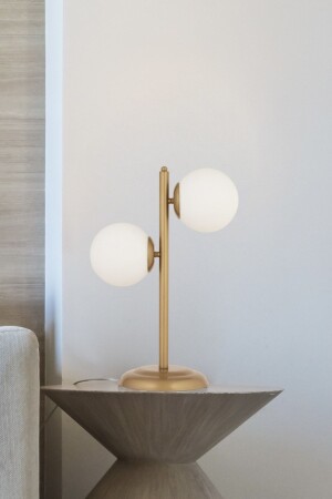 م.ن.ز-سيينا 2 قطعة قديمة مصباح مائدة زجاج أبيض مطبخ تصميم حديث - غرفة النوم - غرفة المعيشة المصابيح - Apliqa