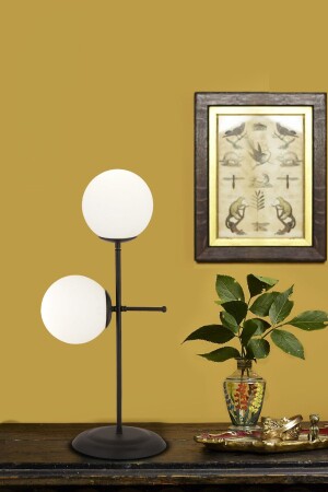 مـنـز-غـنـاي 2-قطعة شمعة مائدة زجاجية سوداء وأبيض تصميم حديث غرفة المعيشة-غرفة النوم شمعة ريترو - Apliqa