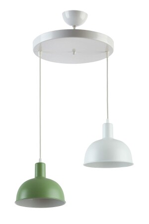 مـنـز-مارلي تصميم خاص مـدرن ديكوراتيـن كـافيه-مطبخ غرفة المعيشة خضراء أبيض لون 2 قطع مصباح معلق م - Modavize