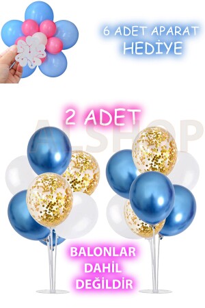 2 Ballon-Dekorationsständer, 6-teiliges Geschenkgerät, 7-Stab-Ständer - 2