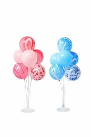 2 Ballondekorationsständer. Set mit 7 Ständern mit Stäbchen und Ständern - 7